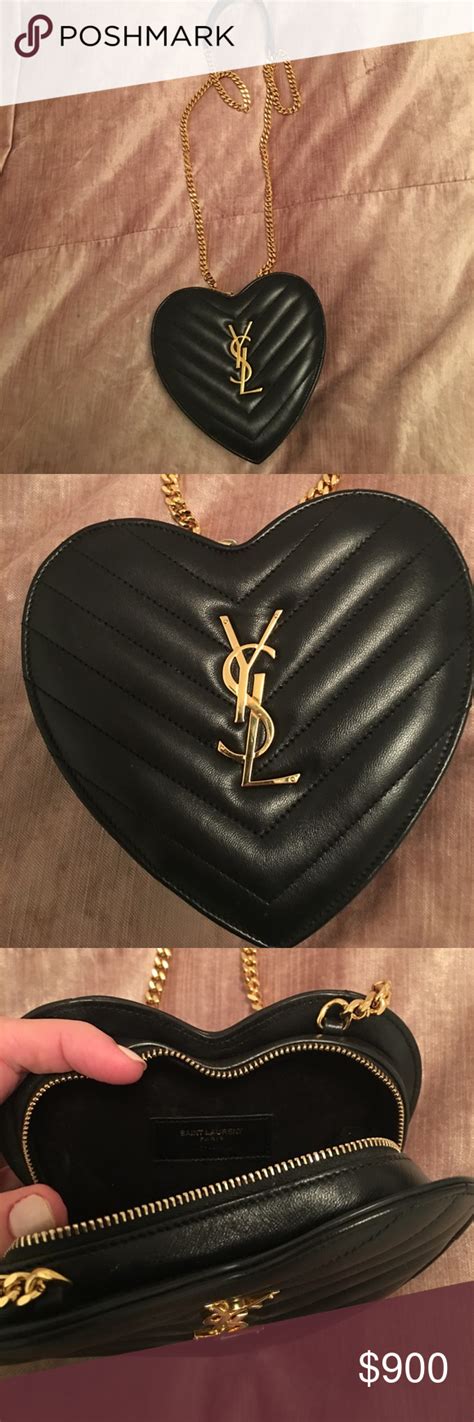 ysl heart bag used|YSL heart shaped bag.